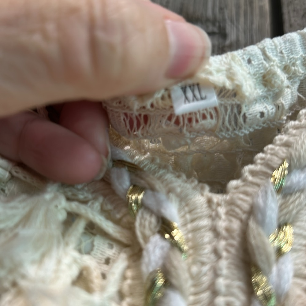 Elegant Cream Lace Boho Dress - Picture 2 of 2